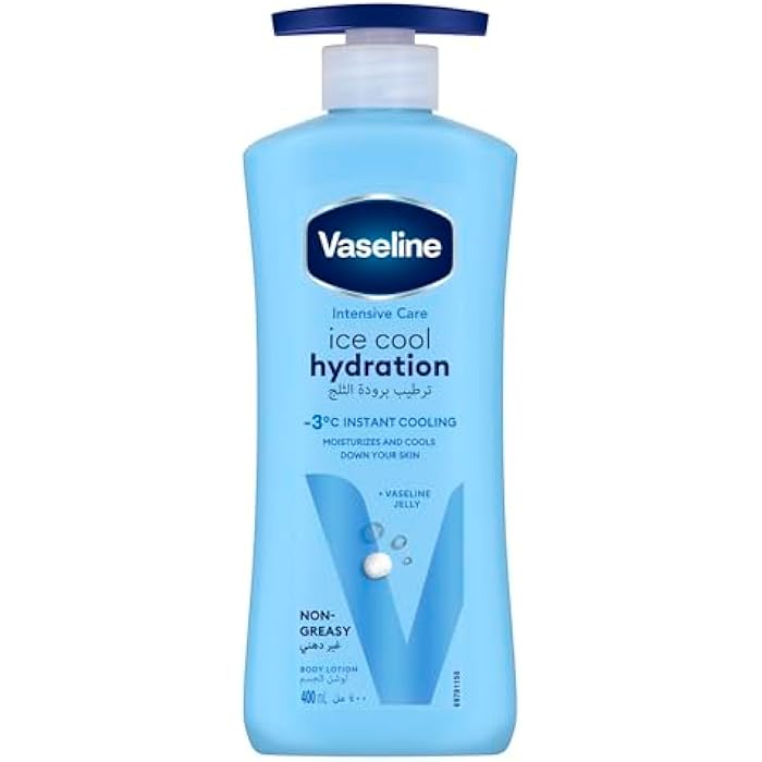 Vaseline® Body Lotion Intensive Care Ice Cool Hydration hydrates and cools your skin down by -3 °C 400ML - Image 1